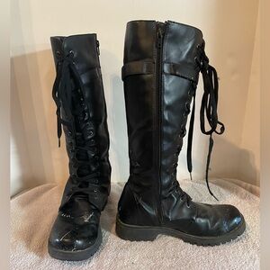 Volatile Knee-High Combat Boots